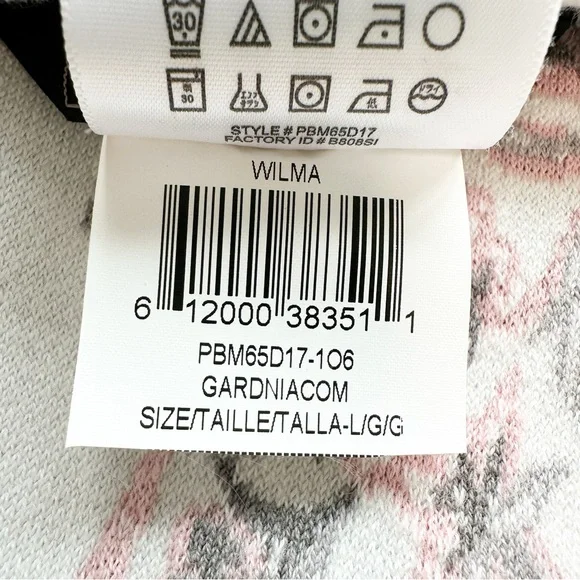 BCBG Max Azria "Wilma" Fit Flare Dress Women's Large Floral Pink Cream - Picture 9 of 10